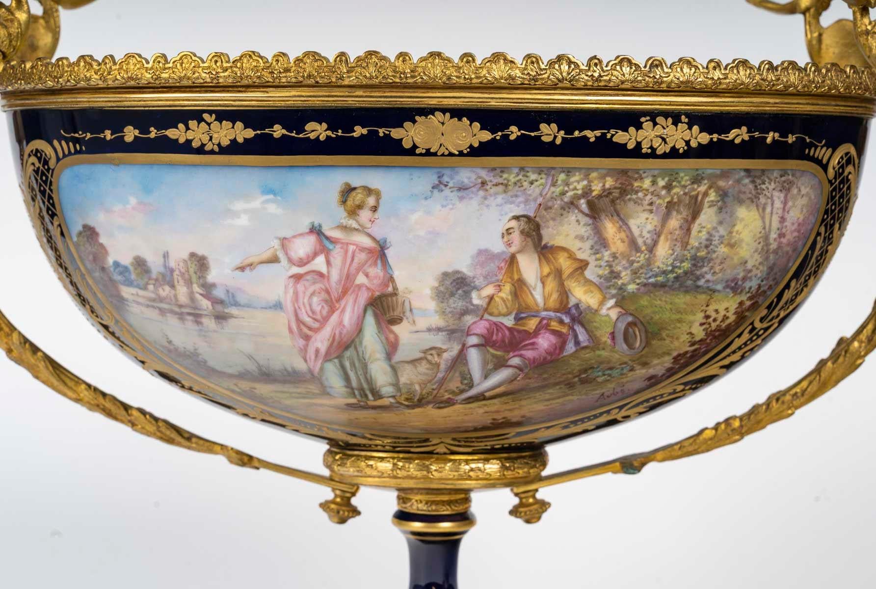 French Napoleon III Period Mantel Set, 19th Century.