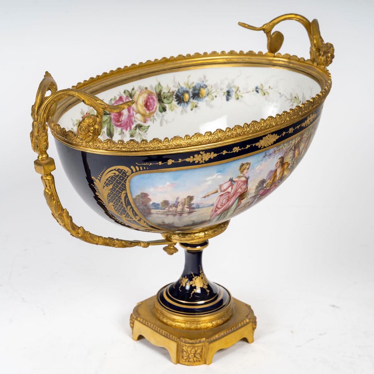 Gilt Napoleon III Period Mantel Set, 19th Century.