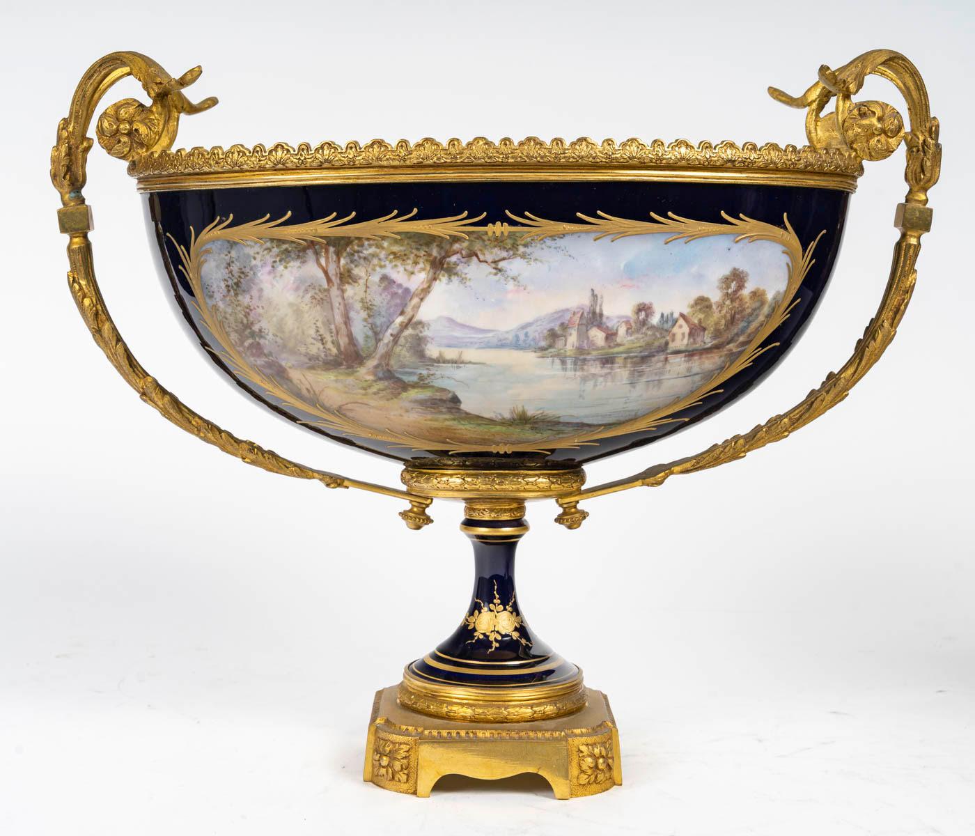 Bronze Napoleon III Period Mantel Set, 19th Century.
