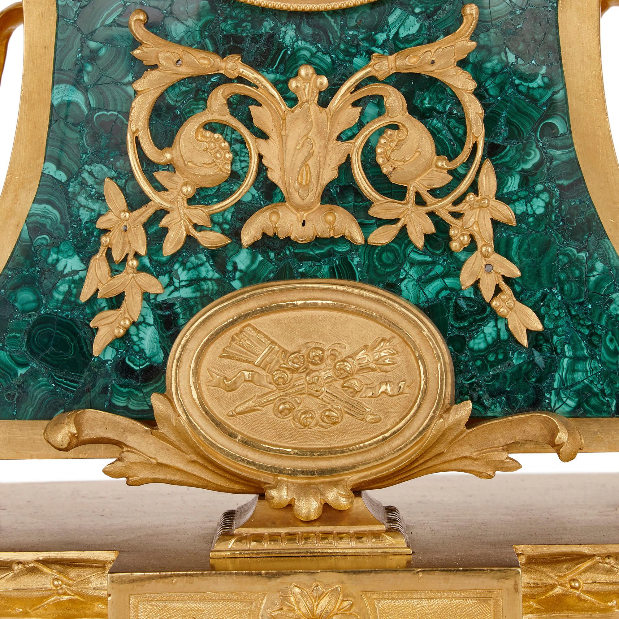 19th Century Napoleon III Period Neoclassical Style Three-Piece Clock Set For Sale