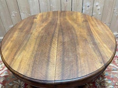 Napoleon III Period Oval Dining Table with Central Pedestal Base, 19th Century