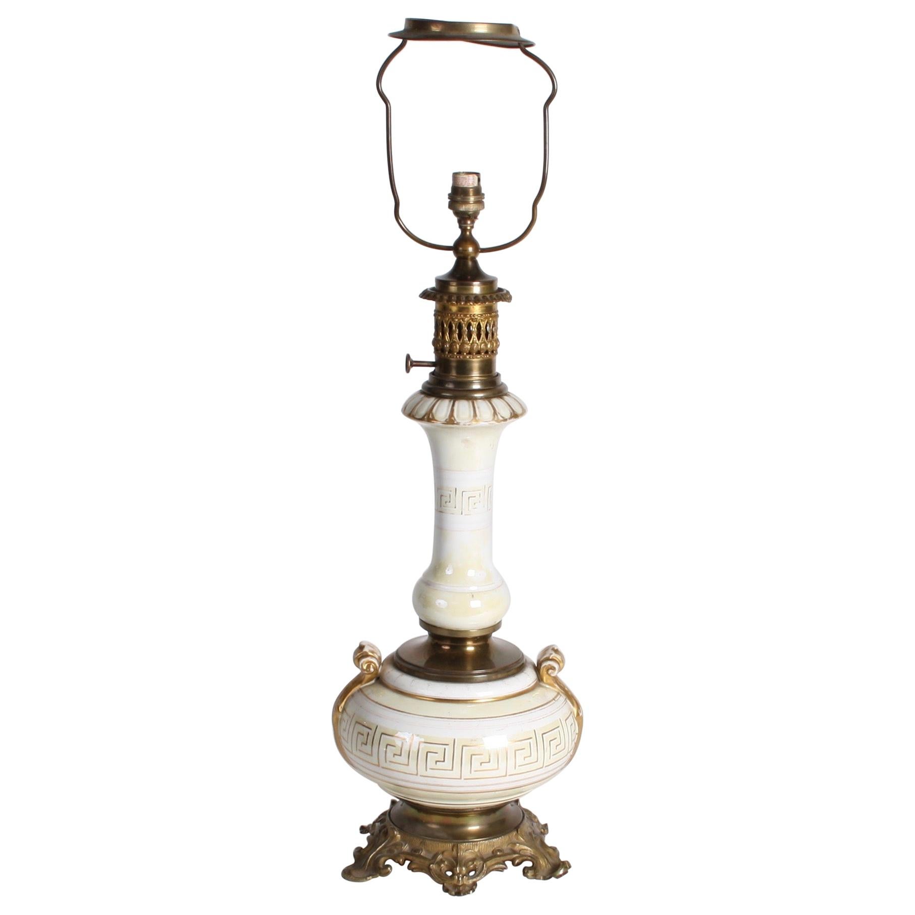 Napoleon III Period Porcelain Table Lamp