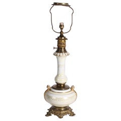 Lampada da tavolo in porcellana del periodo di Napoleone III