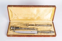 Napoleon III Period Silver Flatware Set, 19th Century.