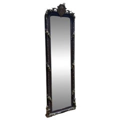 Miroir de trumeau de l'époque de Napoléon III, avec fronton