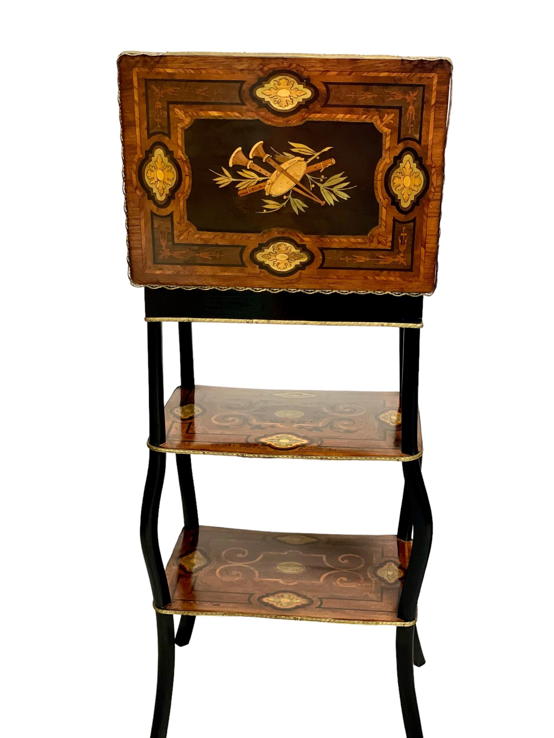 Napoleon III Period Vanity Table or French Travailleuse For Sale 3