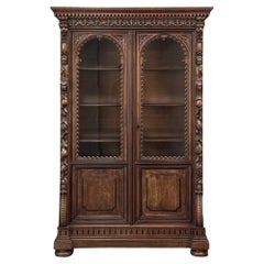 Antique Napoleon III Period Walnut Bookcase