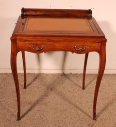 Scrivania/tavolo da gioco in noce del periodo Napoleone III