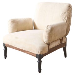 Antique Napoleon III pillow armed armchair
