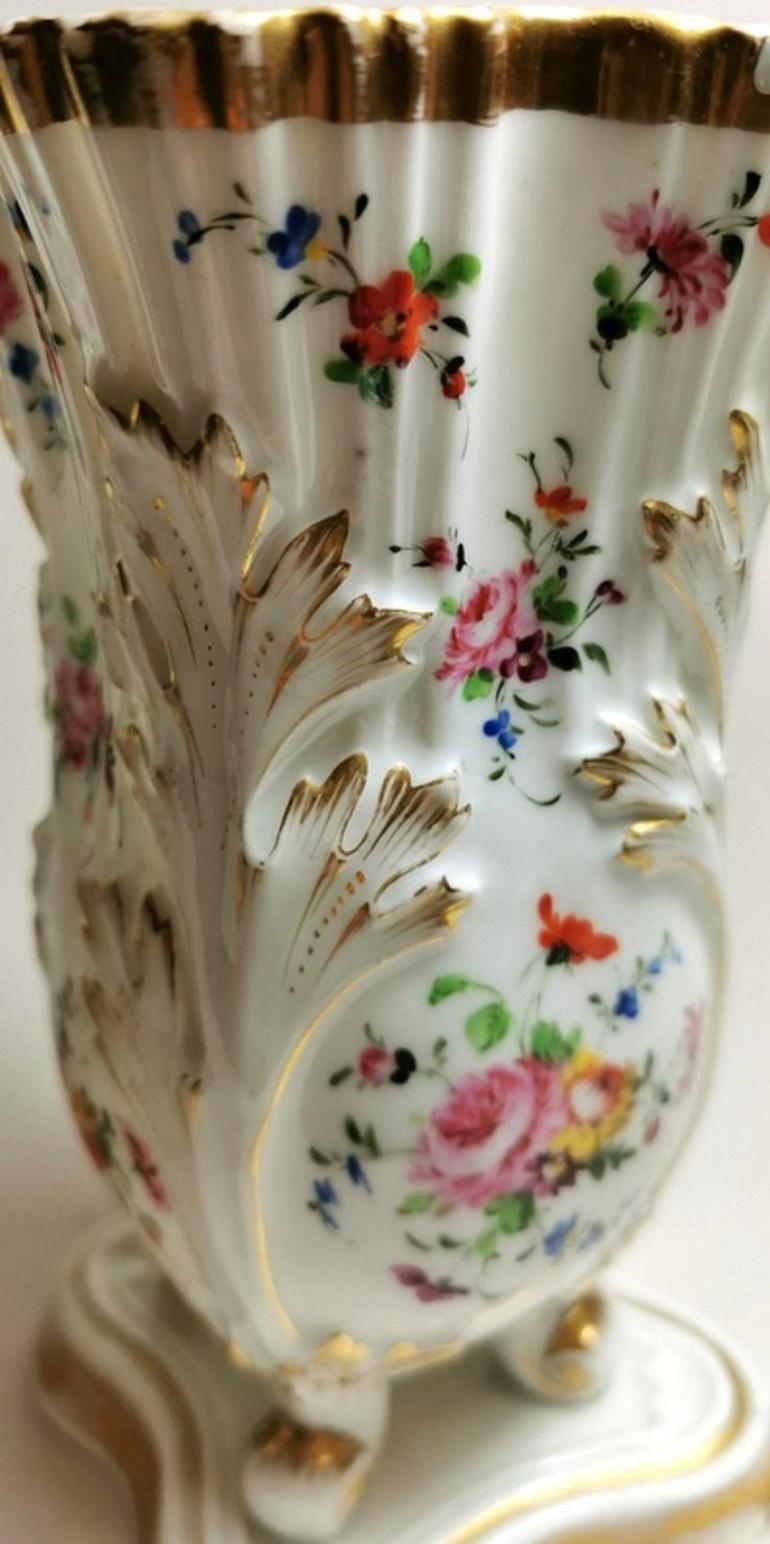 Napoleon III Porcelain de Paris French Pair of Vases 5