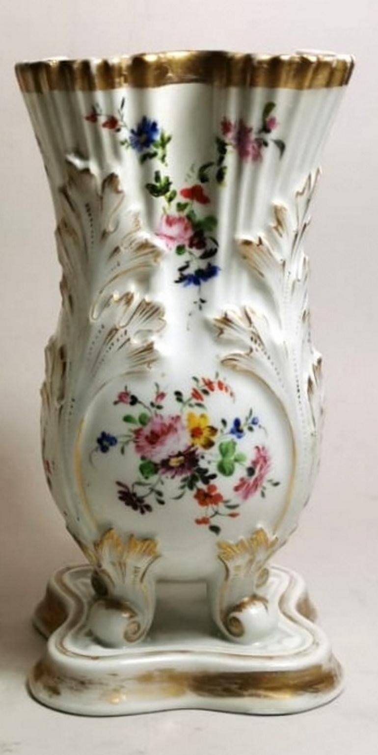 Napoleon III Porcelain de Paris French Pair of Vases 3