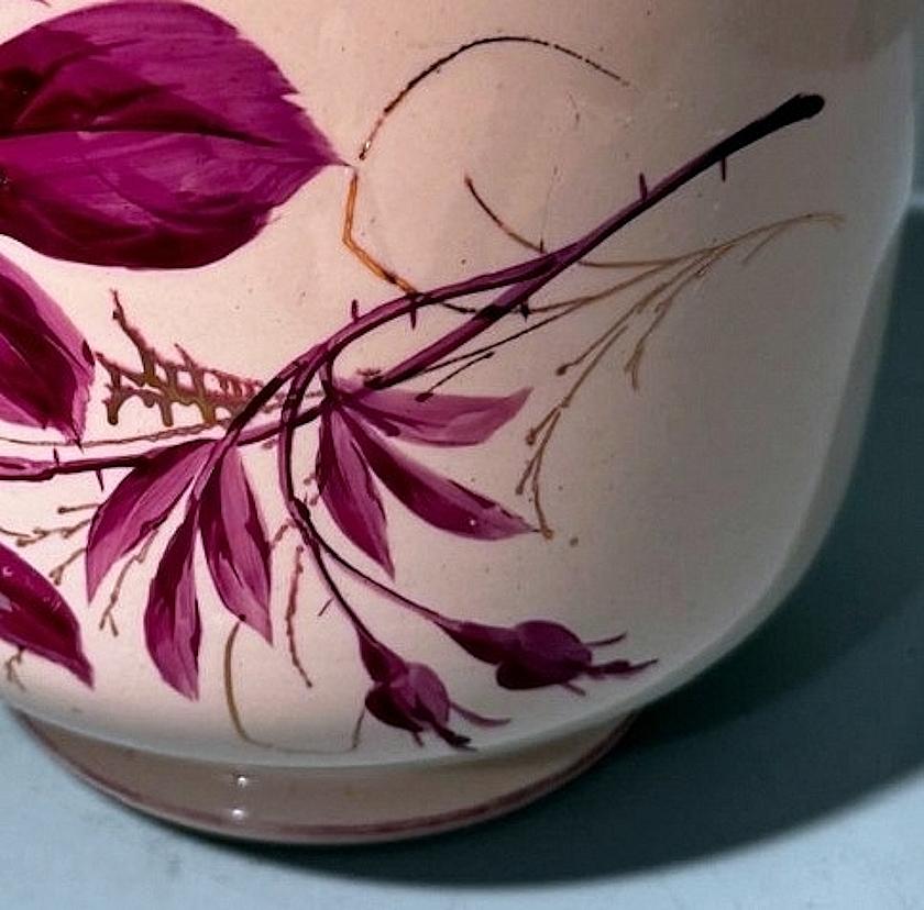 Cachepot francese Napoleone III Porcelaine de Paris dipinto a mano in vendita 3