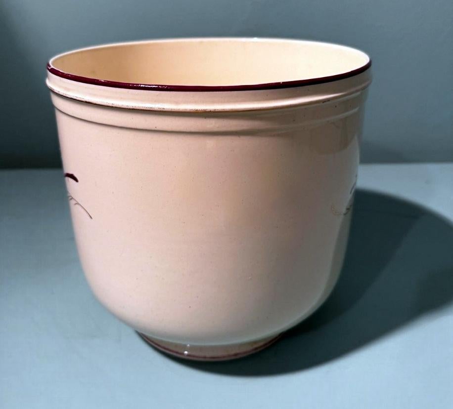 Cachepot francese Napoleone III Porcelaine de Paris dipinto a mano in vendita 9