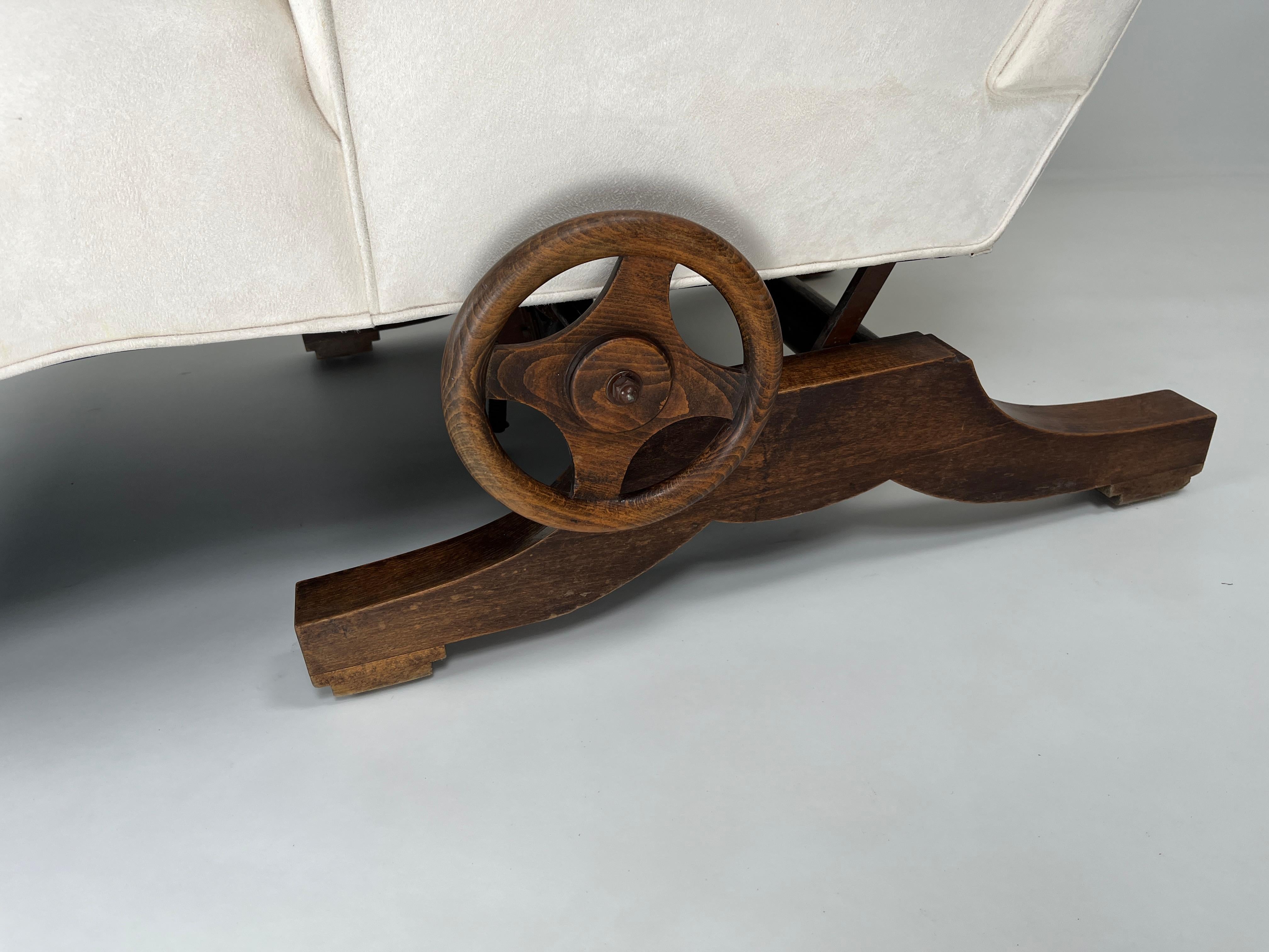 Chaise longue inclinable Napoleon III avec bras pivotant en vente 6