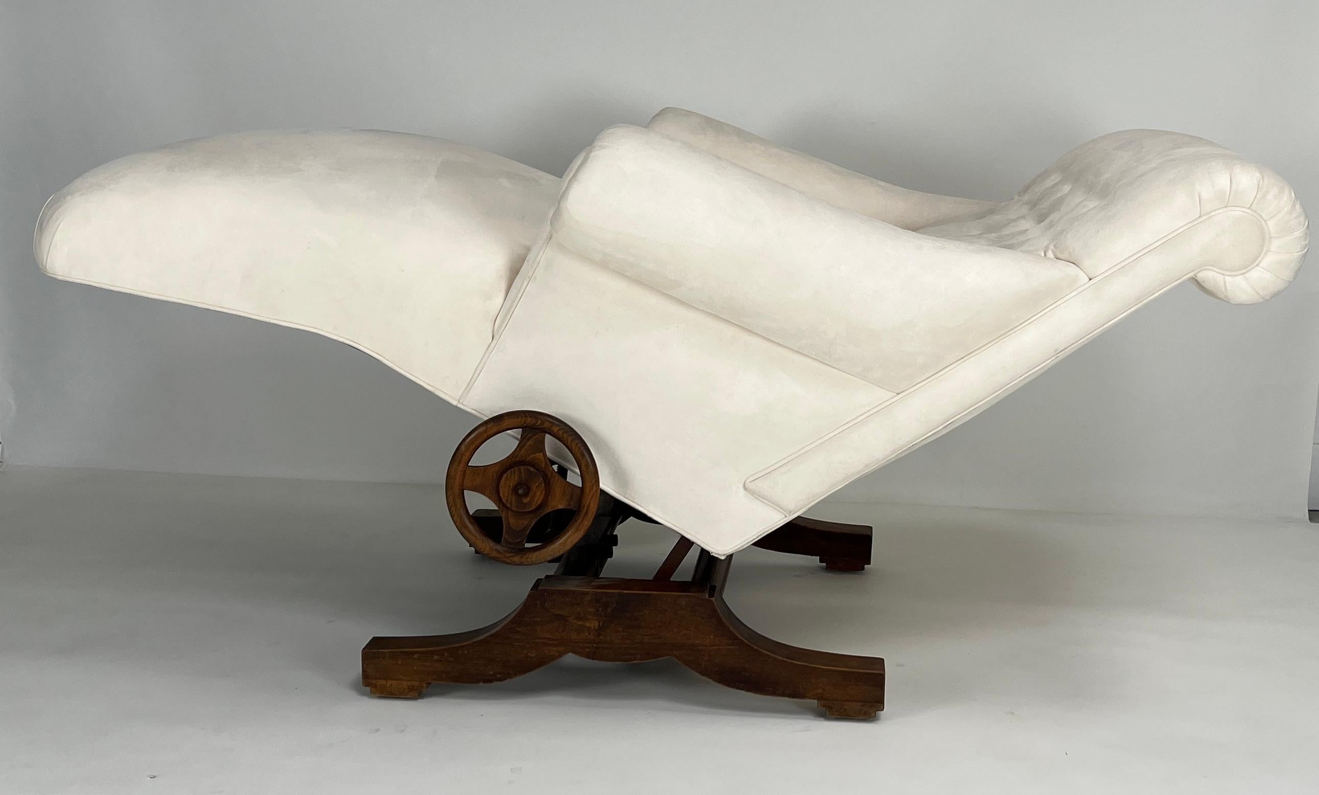 Chaise longue inclinable Napoleon III avec bras pivotant en vente 10