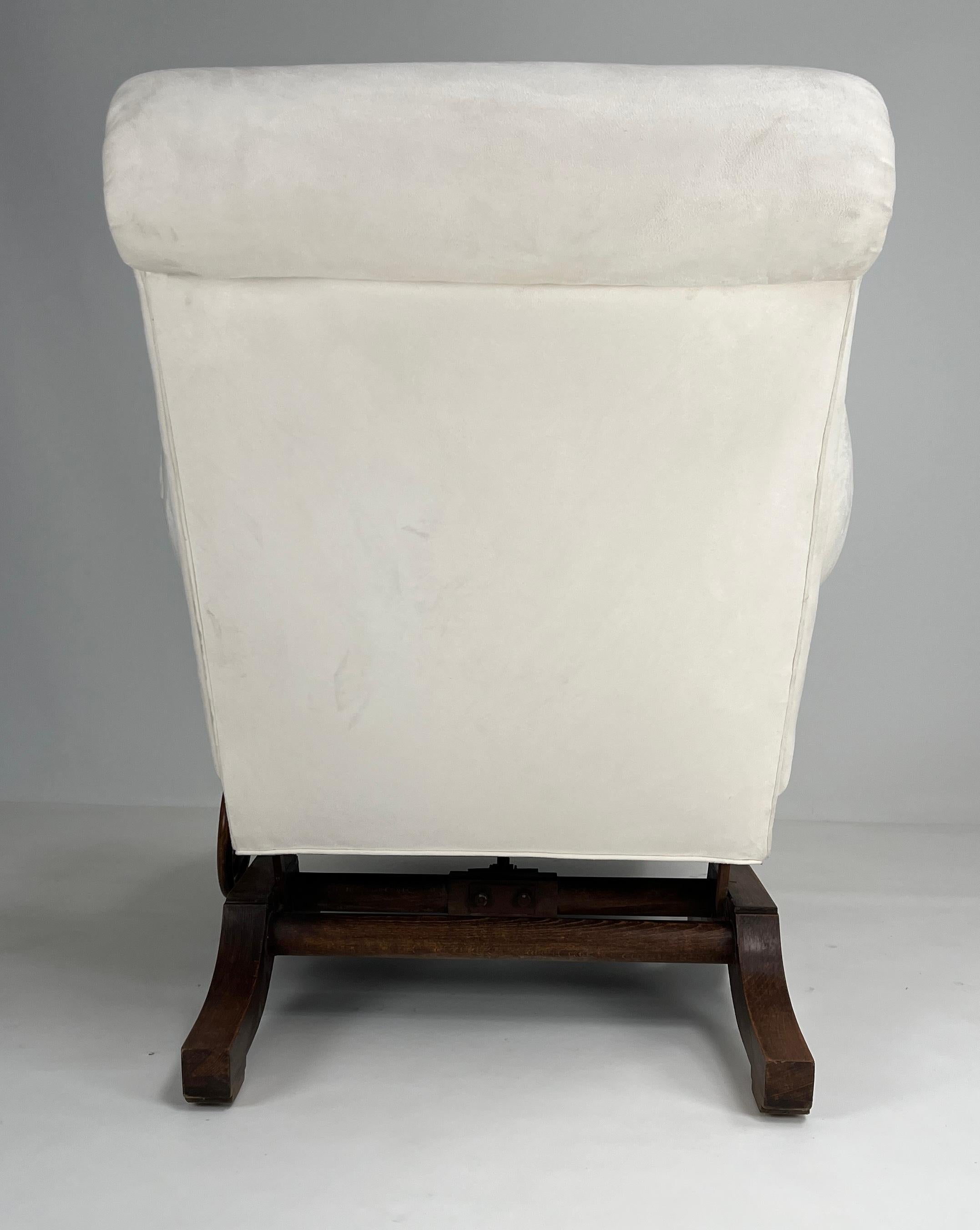 Chaise longue inclinable Napoleon III avec bras pivotant en vente 13