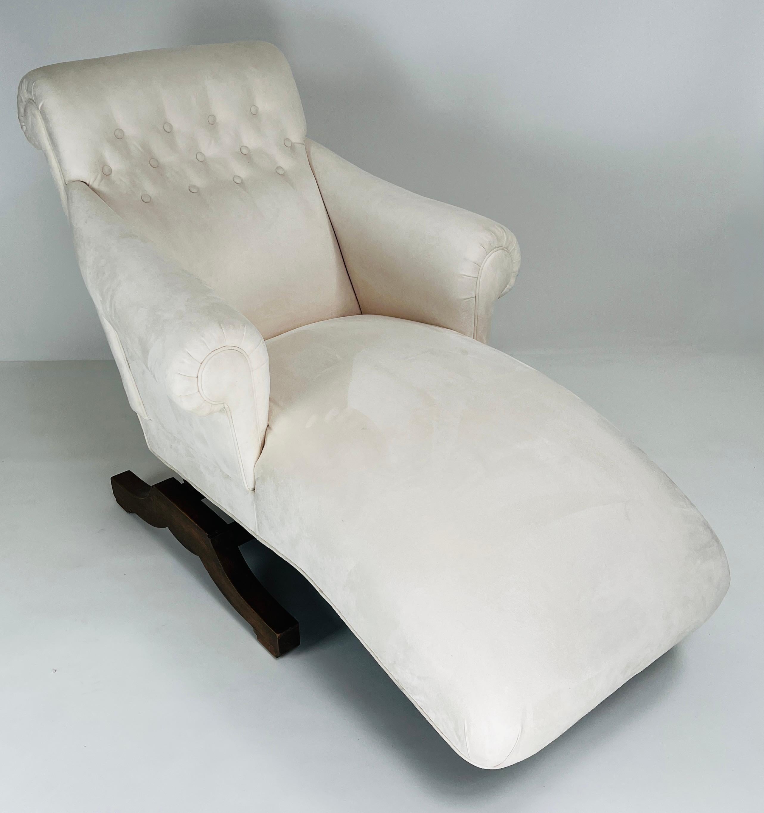 Chaise longue inclinable Napoleon III avec bras pivotant en vente 2