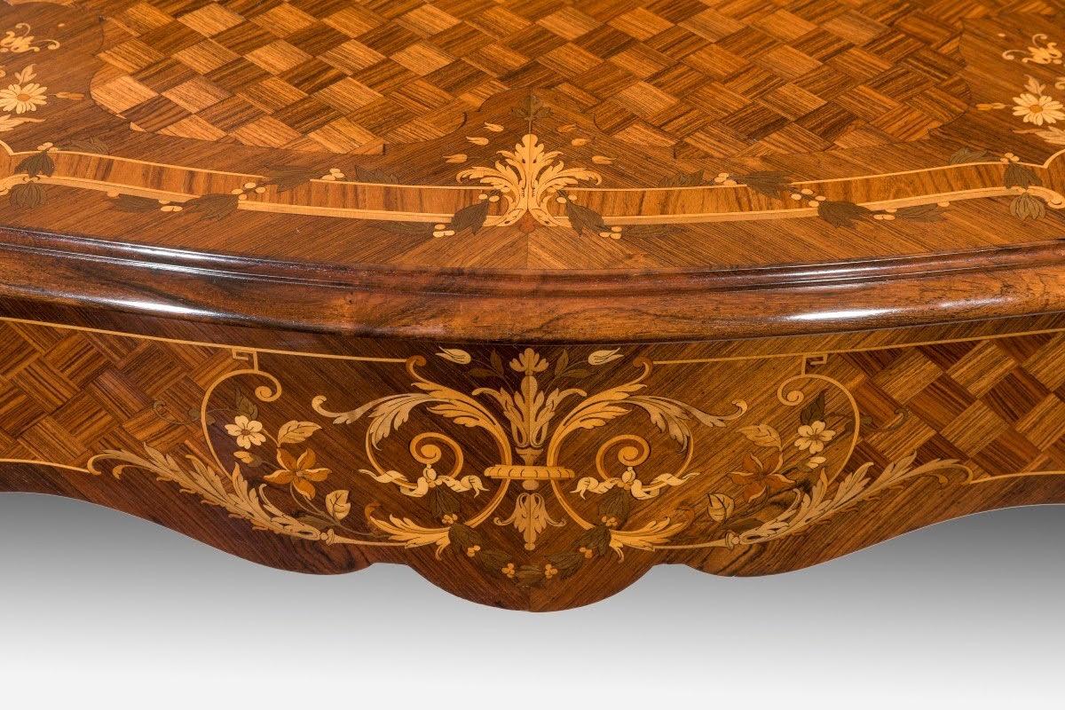 Napoleon III Rosewood and Marquetry Writing Table 1