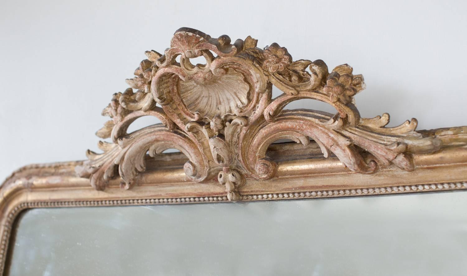 Napoleon III Scallop, Crested Mirror 1
