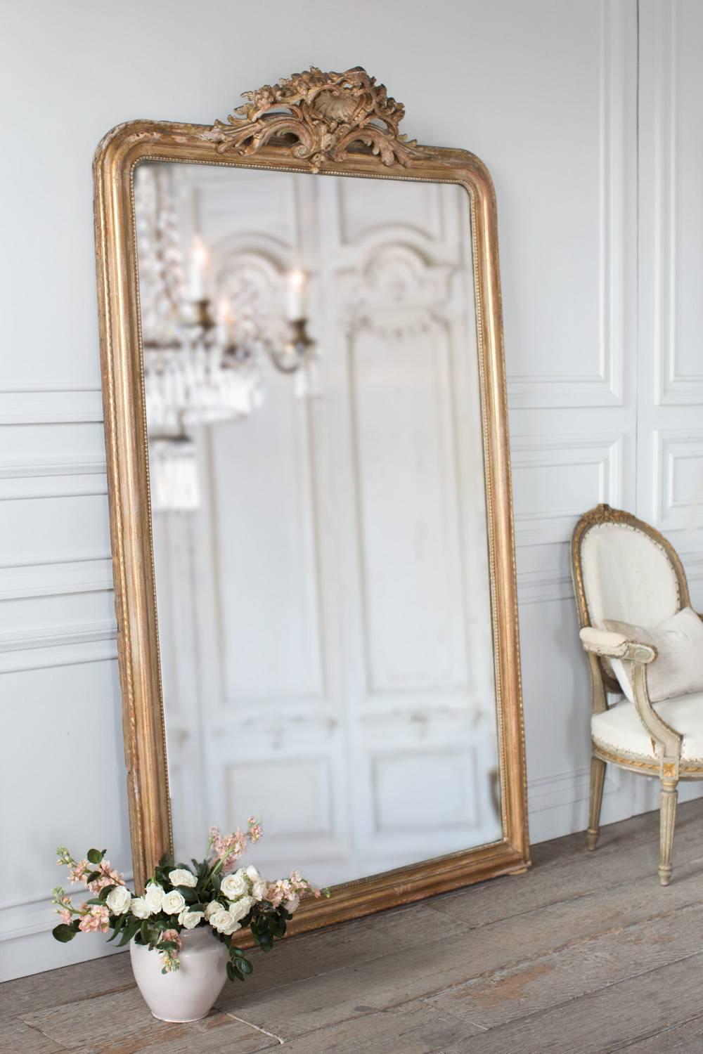 Napoleon III Scallop, Crested Mirror 2