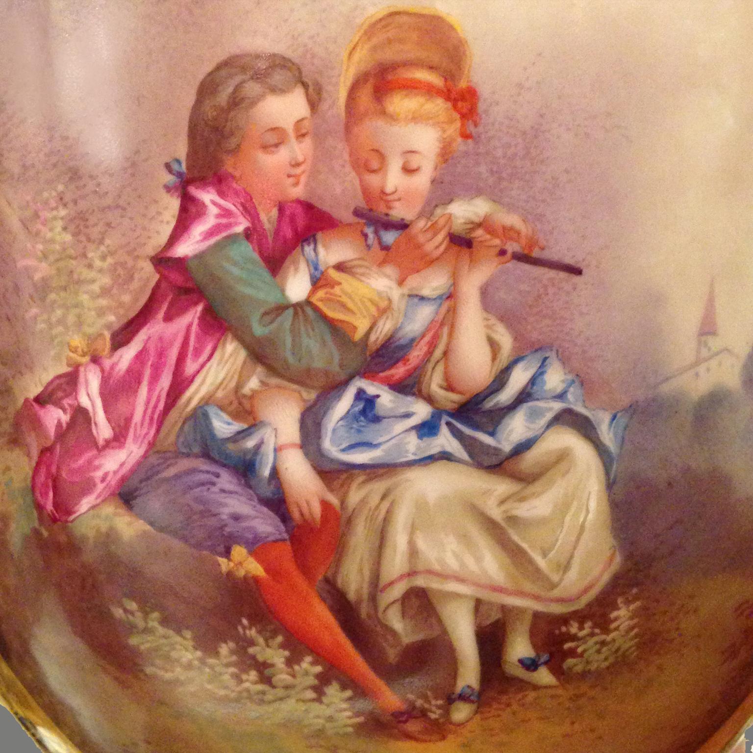 Francese Napoléon III Sèvres, Set di guarnizioni a tre pezzi, Francia, circa 1870 in vendita