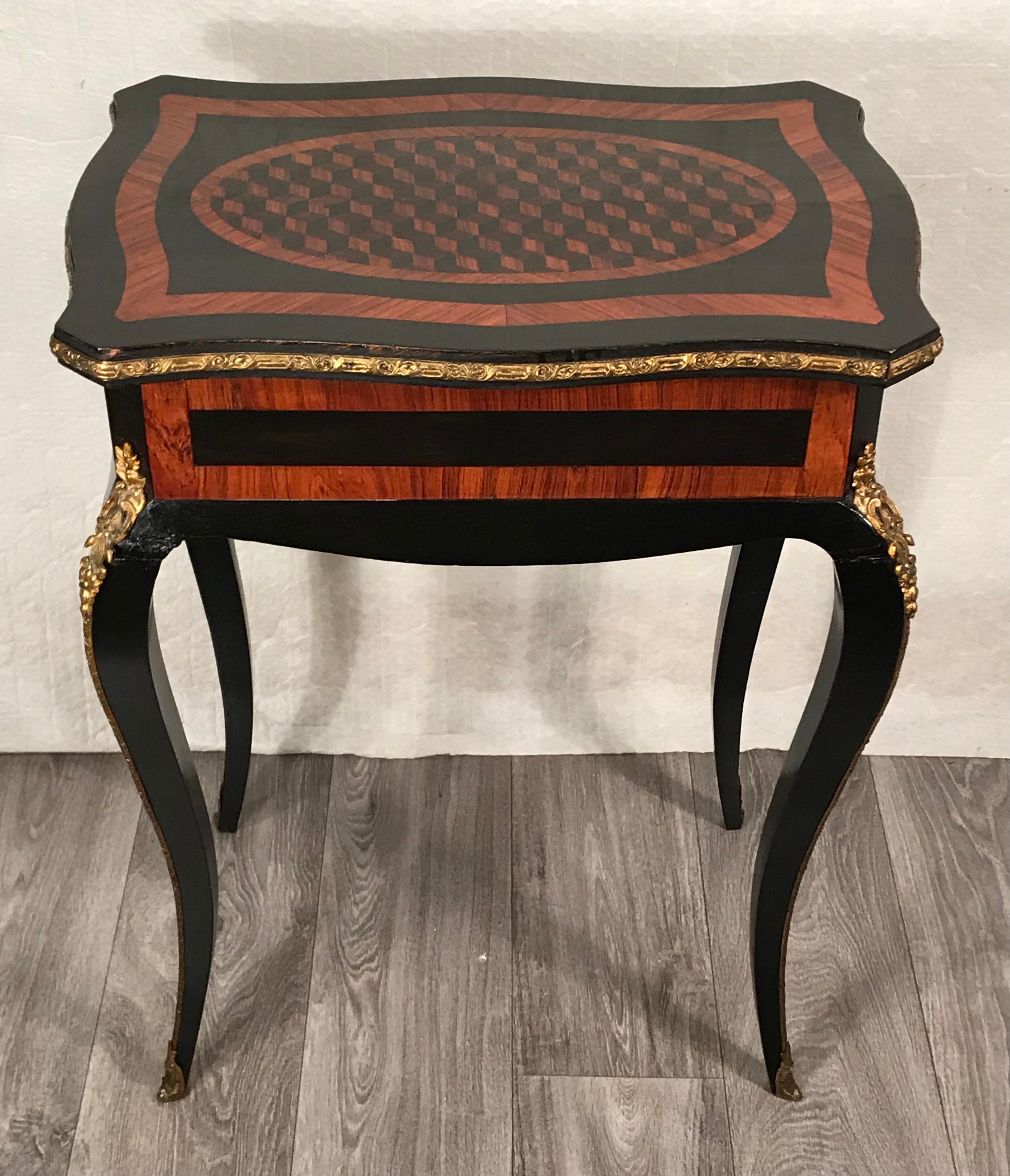 Kingwood Napoleon III Side Table, France, 1860-1870 For Sale