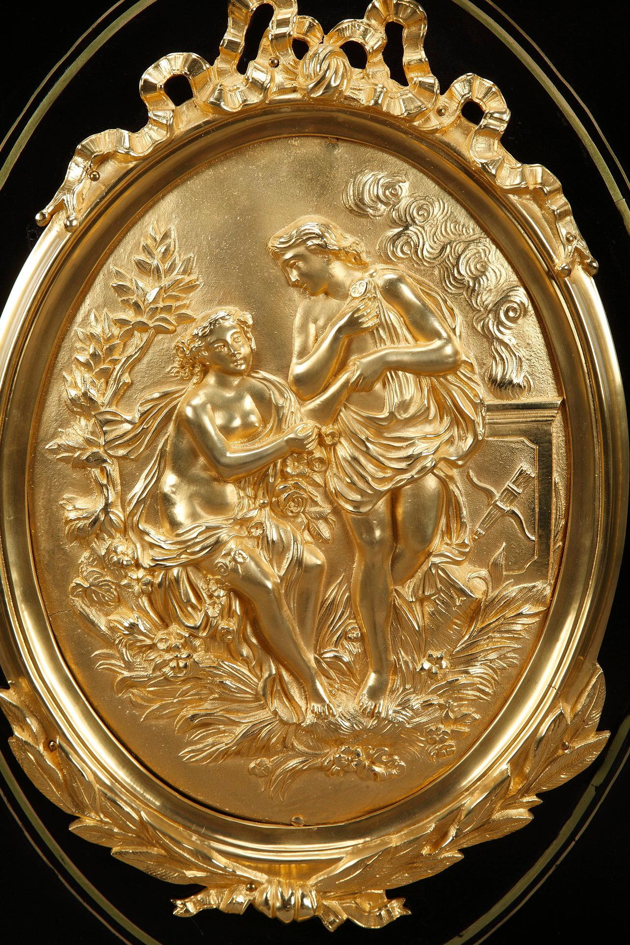 Enfilade Napoléon III en bois noirci et bronzes dorés en vente 11
