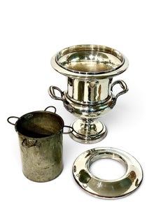 Versilberter Medici-Champagner- und Weinkühler aus der Zeit Napoleons III., Frankreich, 19. Jahrhundert