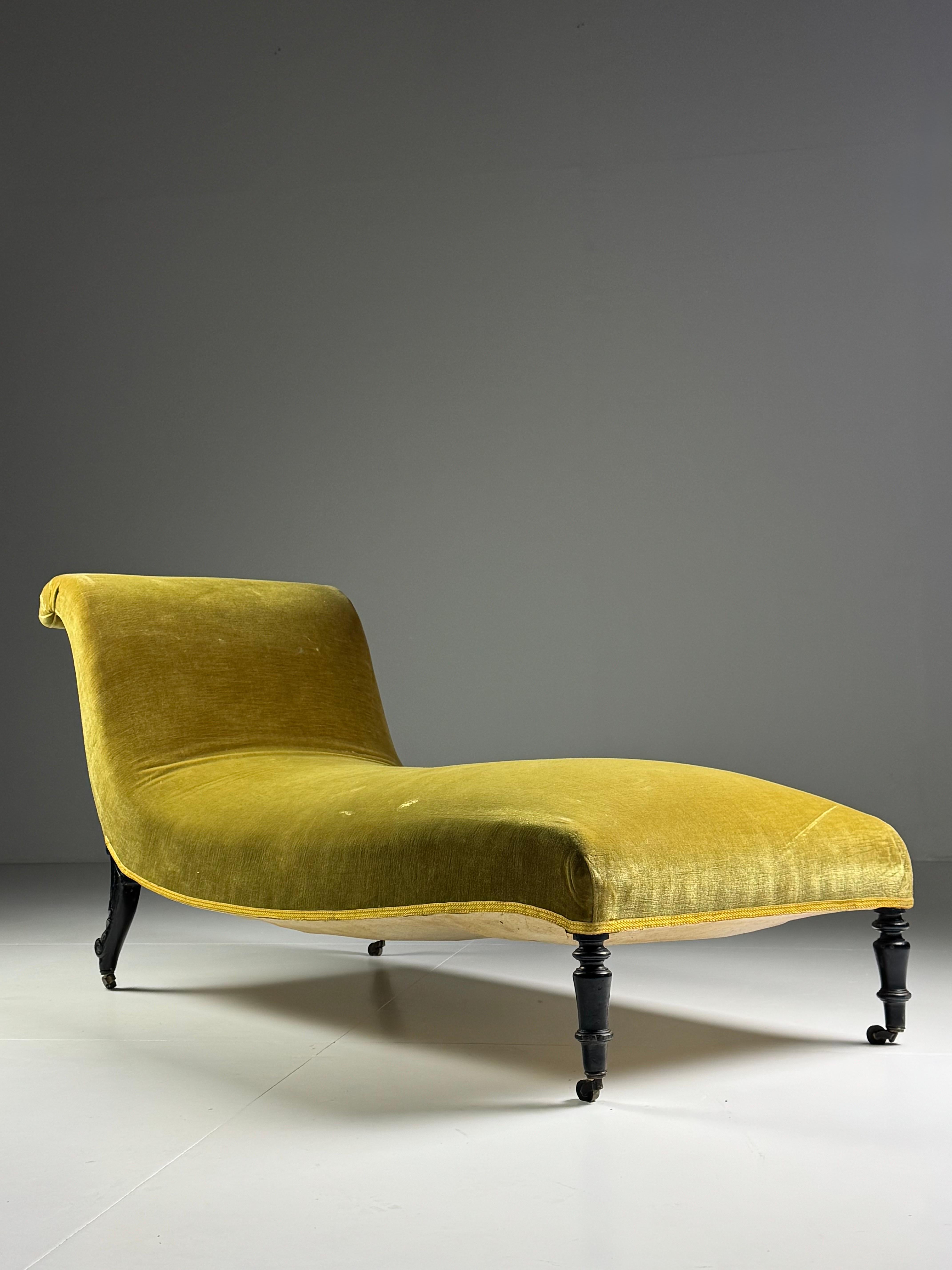 Napoleon III Slipper Chaise Longue en venta 7