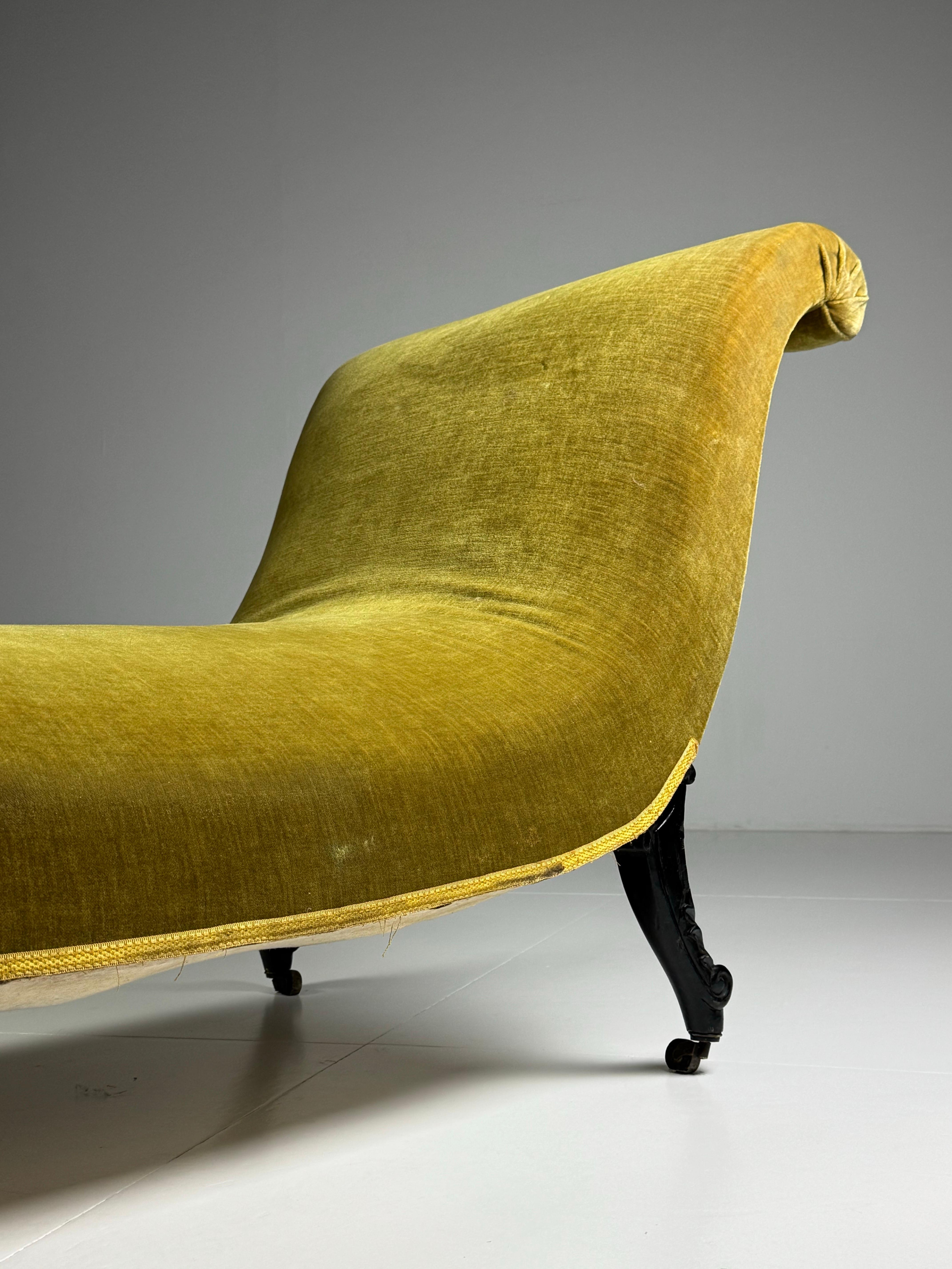 Napoleon III Slipper Chaise Longue en venta 8