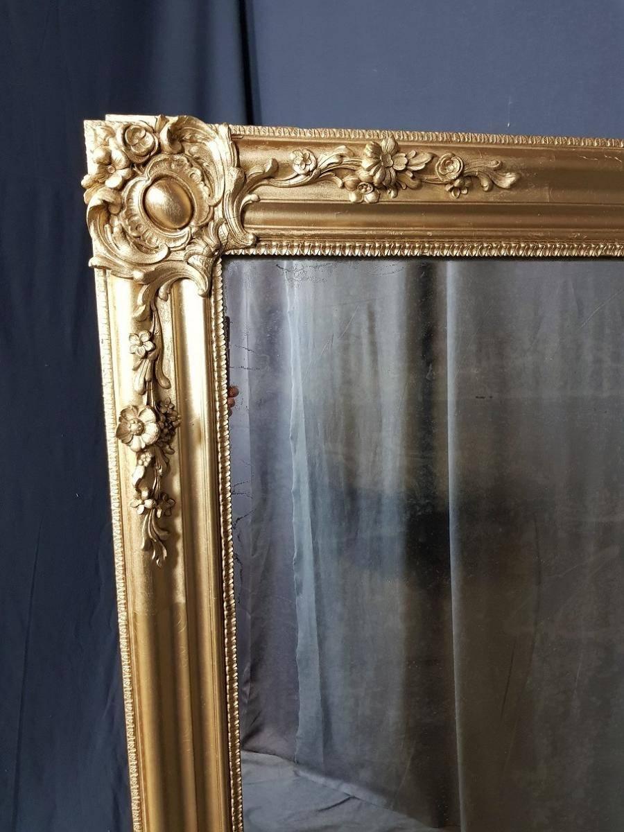 Napoleon III Style Big Gilt Mirror, France, 19th Century In Excellent Condition In Paris, FR