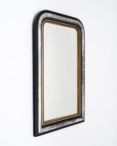 Specchio nero e argento in stile Napoleone III