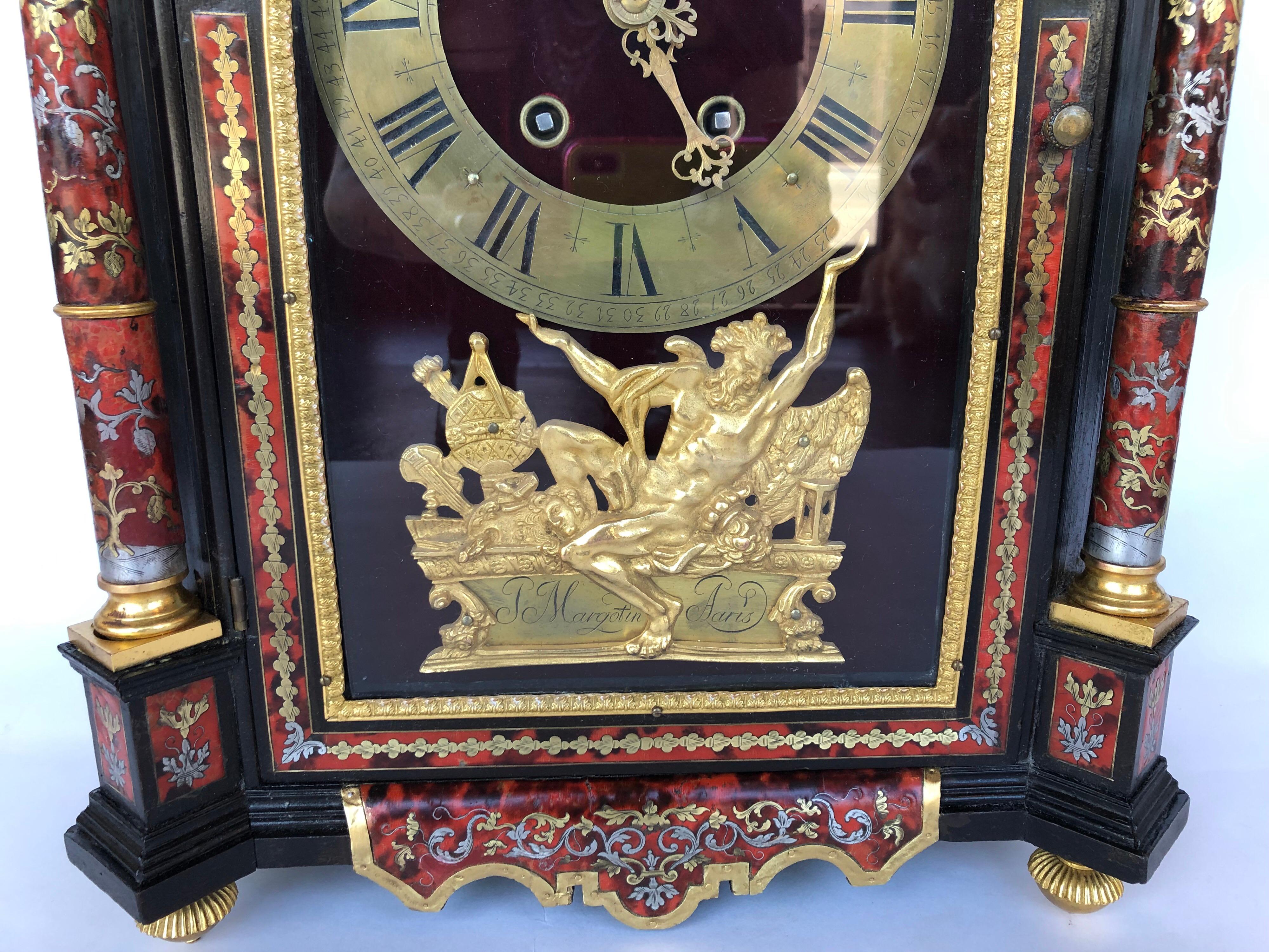 Napoleon III Style Boulle Marquetry Clock 2