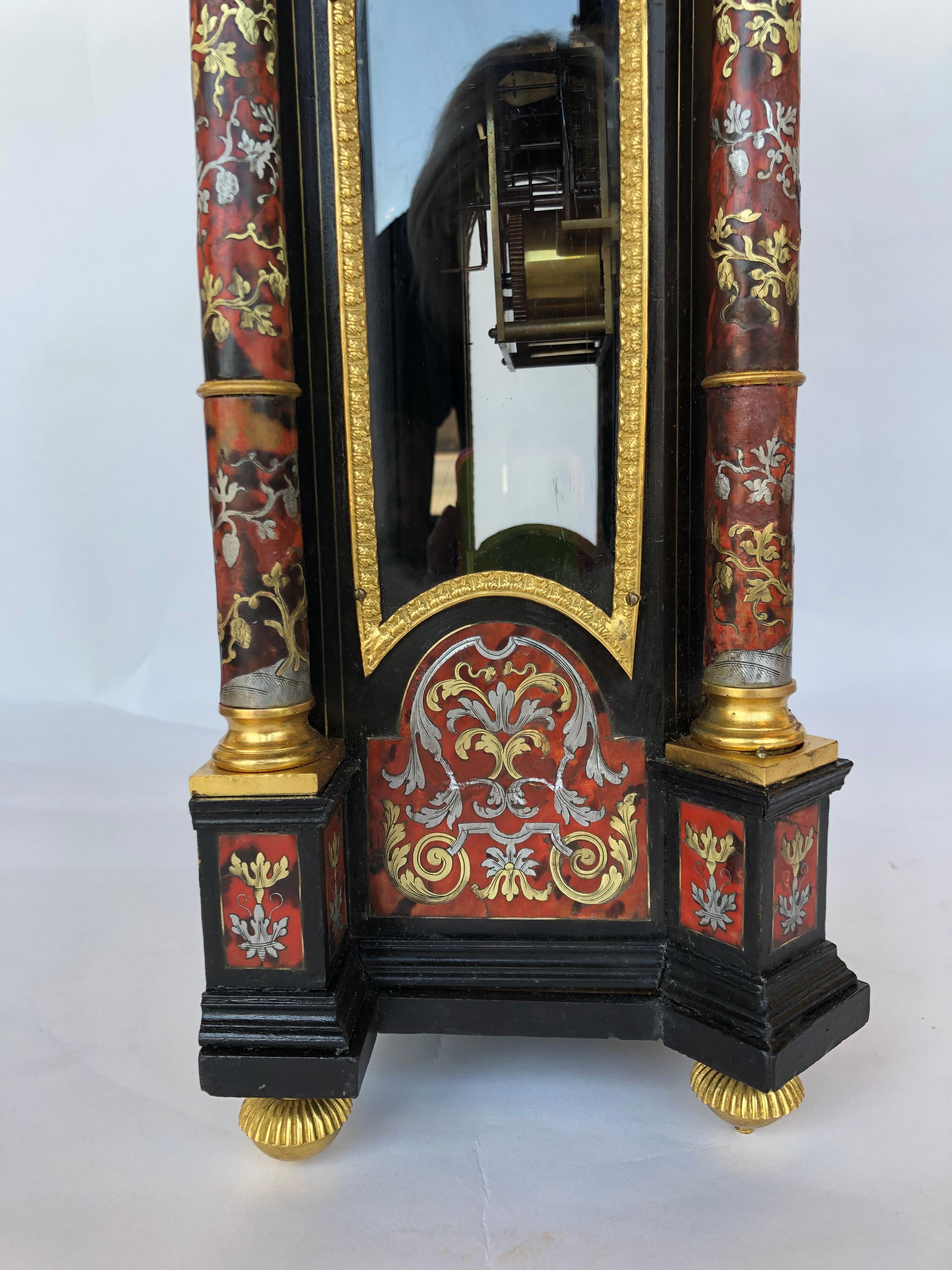 Napoleon III Style Boulle Marquetry Clock 3