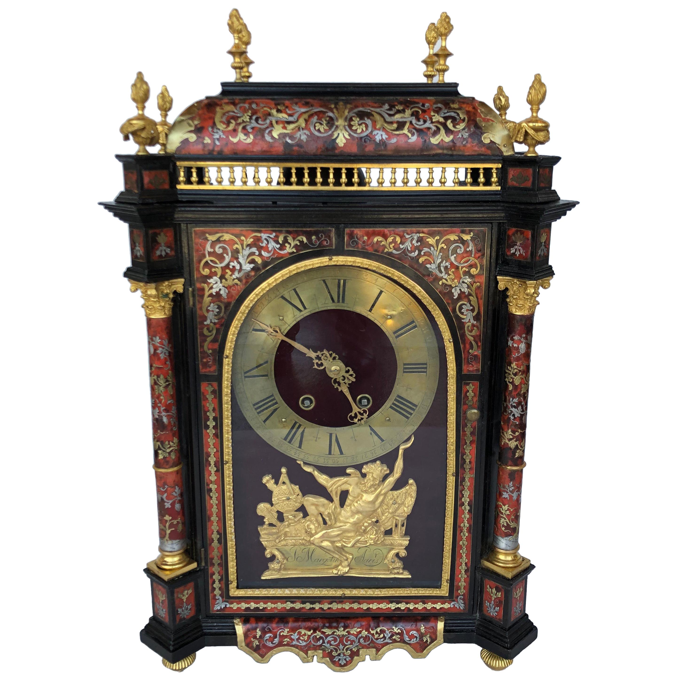 Napoleon III Style Boulle Marquetry Clock