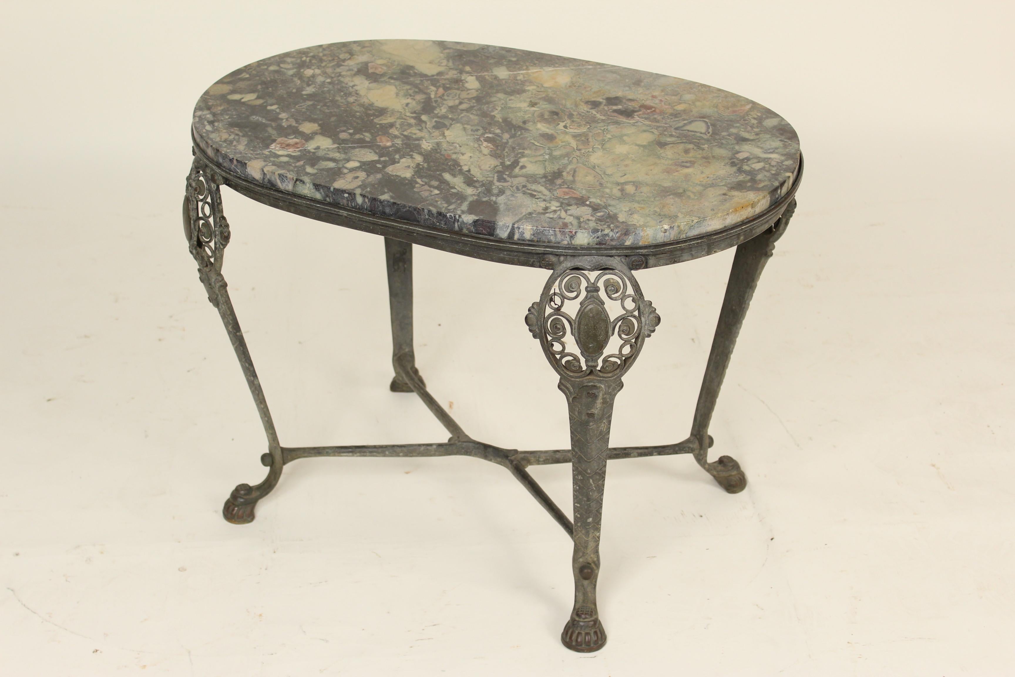 Unknown Napoleon III Style Bronze and Marble Side Table