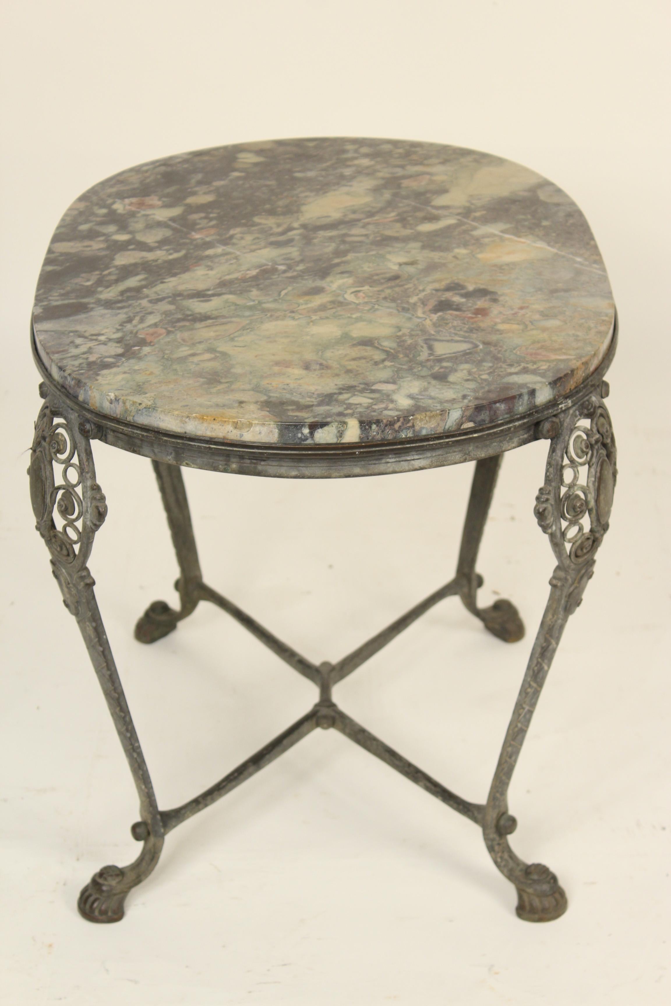 Napoleon III Style Bronze and Marble Side Table In Good Condition In Laguna Beach, CA