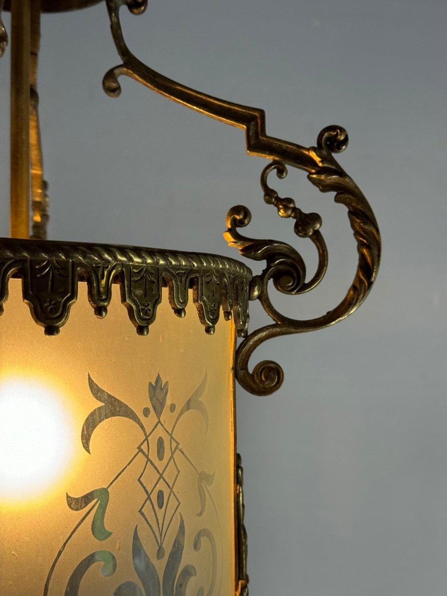 Napoleon III Style Bronze Lantern Circa 1900 For Sale 6