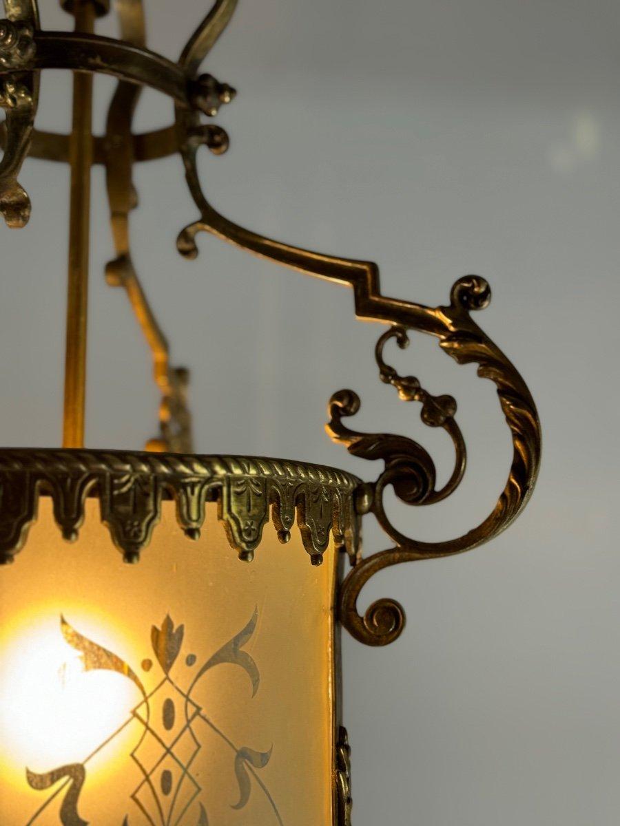 Napoleon III Style Bronze Lantern Circa 1900 For Sale 1