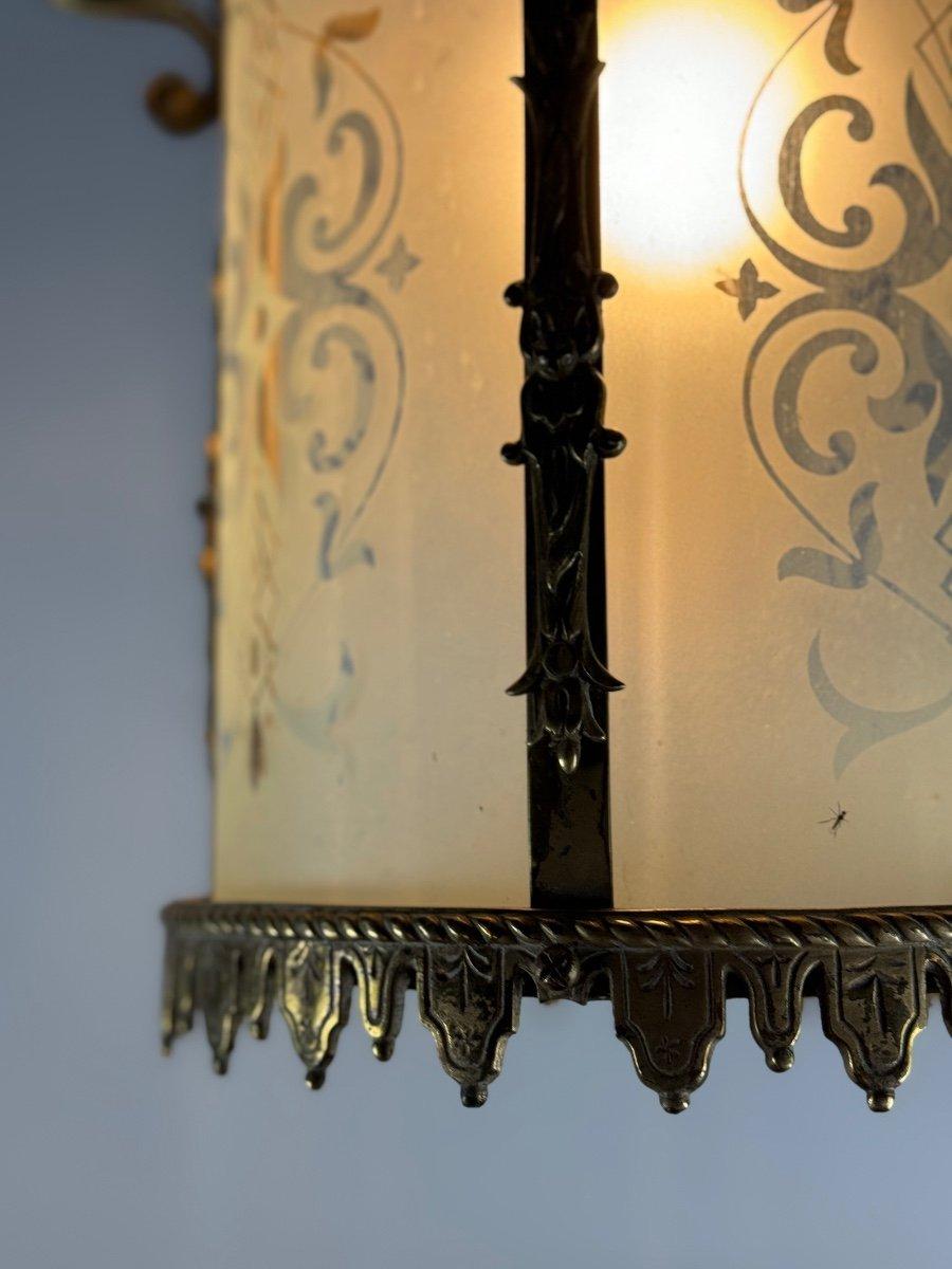 Napoleon III Style Bronze Lantern Circa 1900 For Sale 3