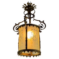 Antique Napoleon III Style Bronze Lantern Circa 1900