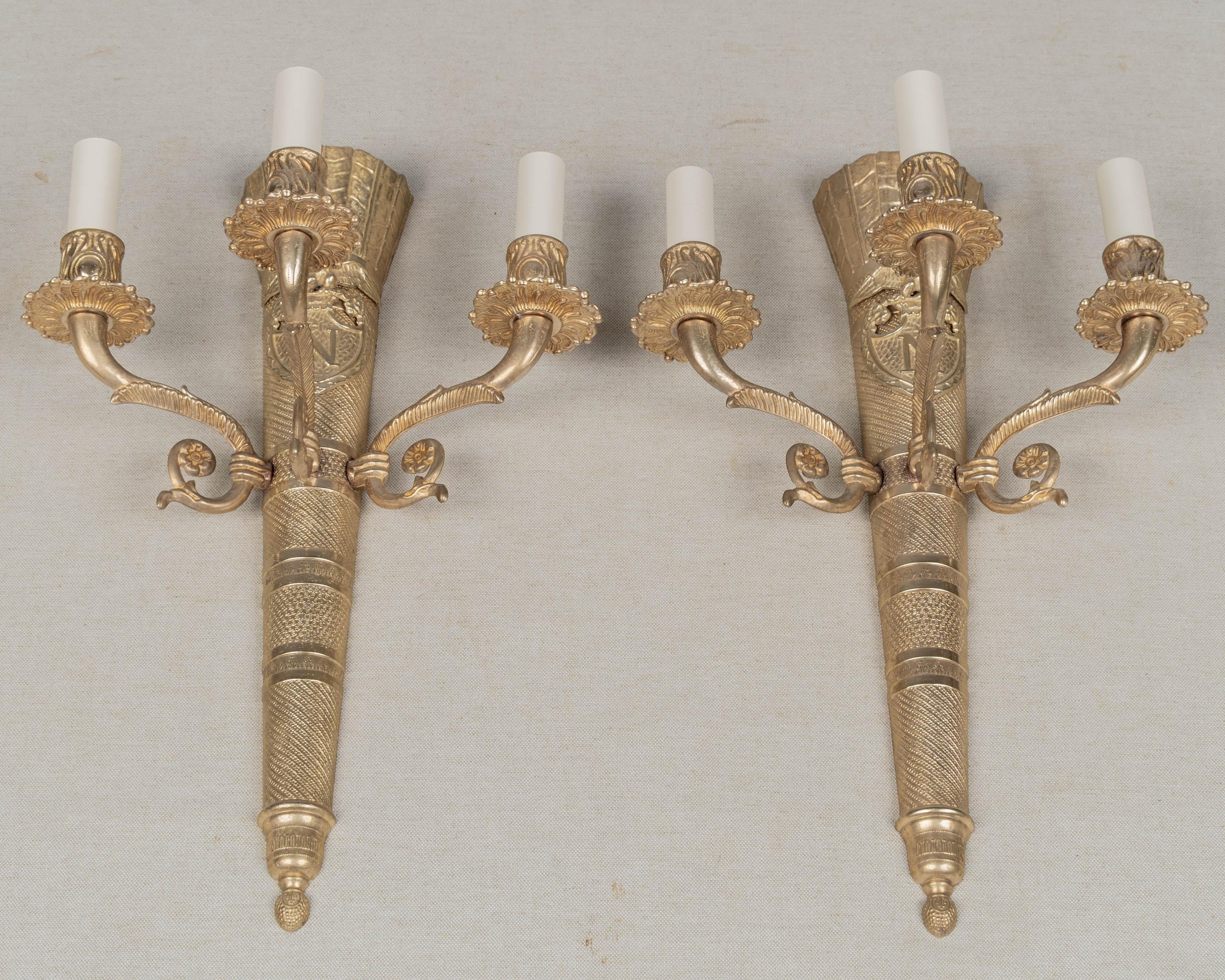 Francese Coppia di sconsigliere in bronzo in stile Napoleone III in vendita