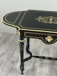 Napoleon III Style Coffee Table With Shutters, 19th Century