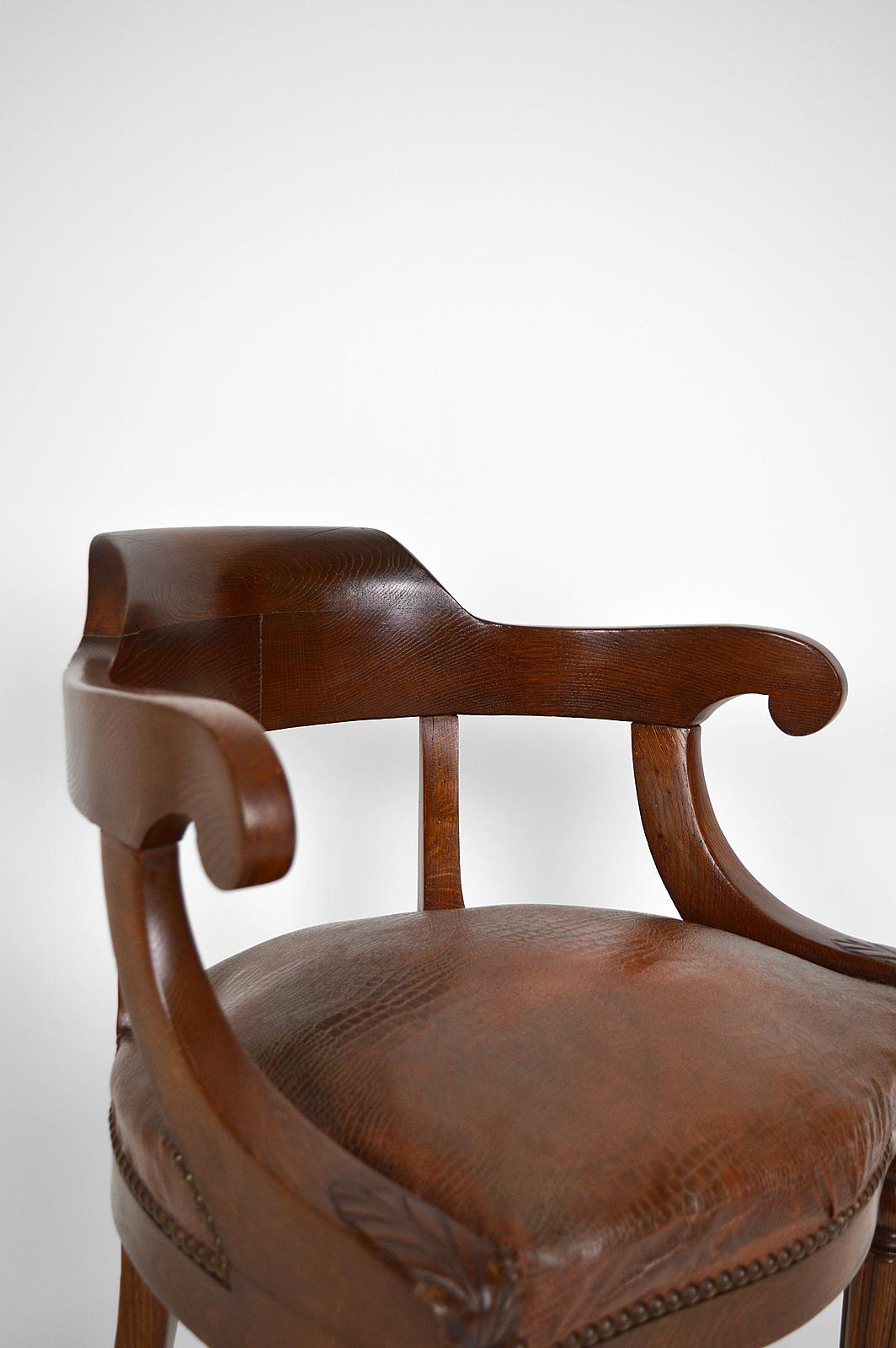 Napoleon III Style Desk Armchair, France, circa 1880 For Sale 9