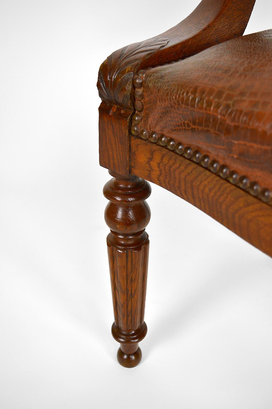 Napoleon III Style Desk Armchair, France, circa 1880 For Sale 4