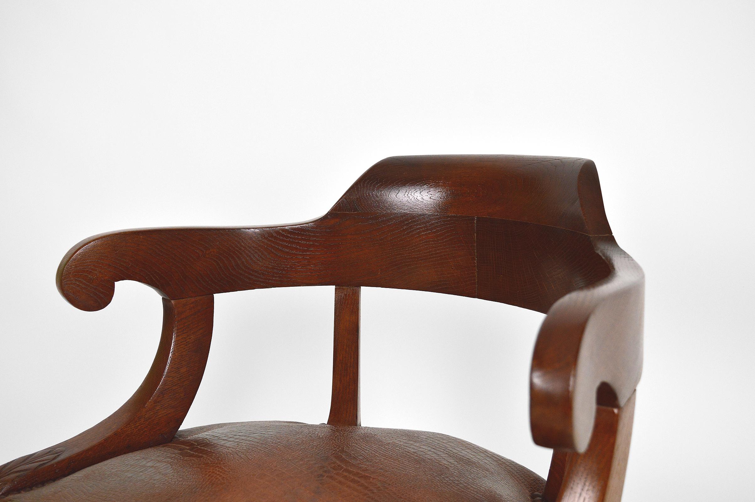 Napoleon III Style Desk Armchair, France, circa 1880 For Sale 5