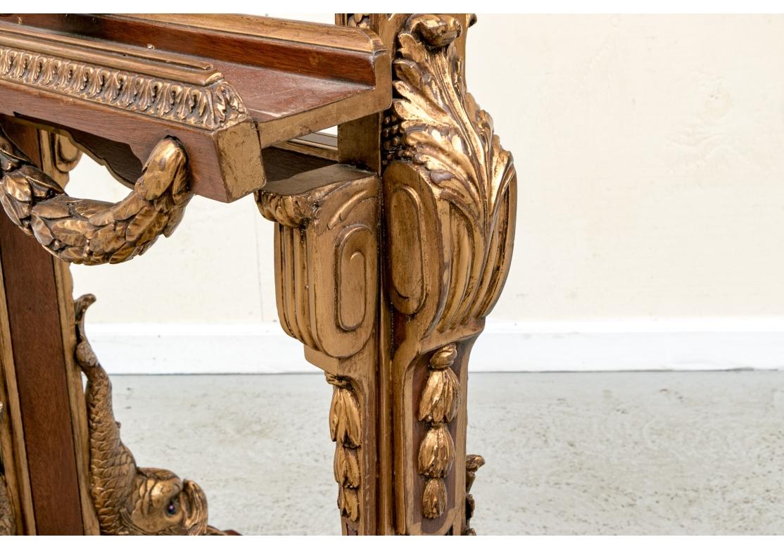 Caballete Estilo Napoleón III Con Delfines De Ojos De Cristal en venta 7