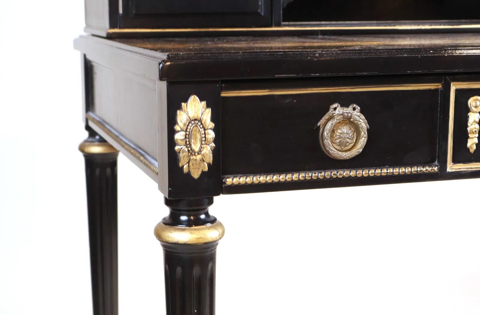 Bureau ébonisé de style Napoléon III Excellent état à Elkton, MD