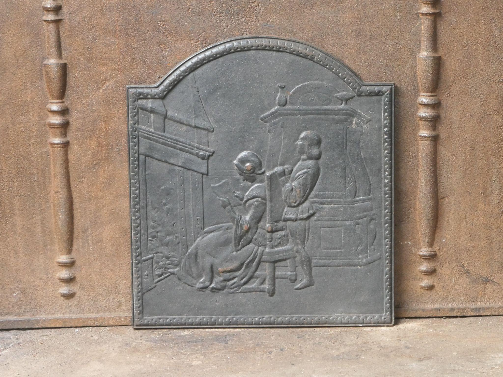 French Napoleon III Style Fireback / Backsplash For Sale