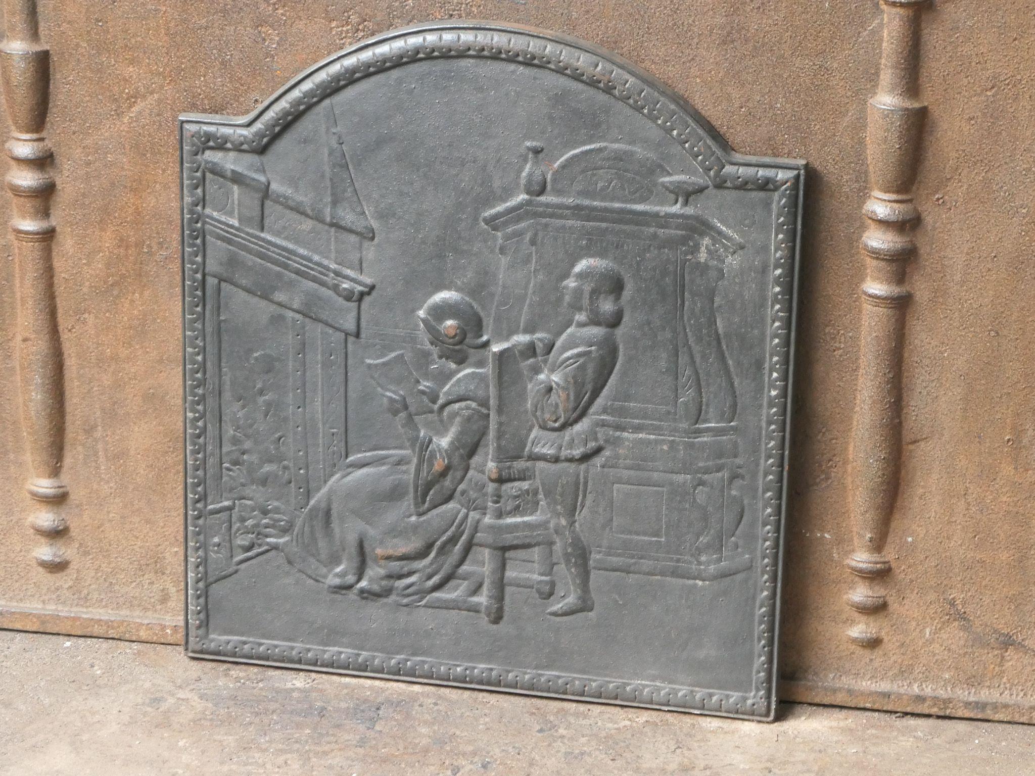 Cast Napoleon III Style Fireback / Backsplash For Sale
